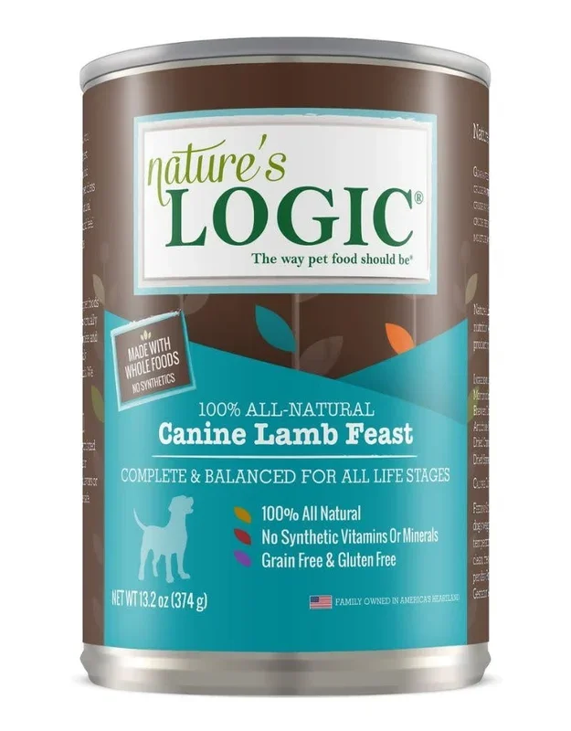 NATURE’S LOGIC Lamb Canned Dog Food CASE 12/13.2oz