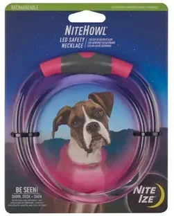 NiteIze Nitehowl Rechargeable Safety Necklace Tie Dye Pink
