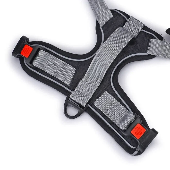 No-Pull Vest Reflective Handle Harness – Black
