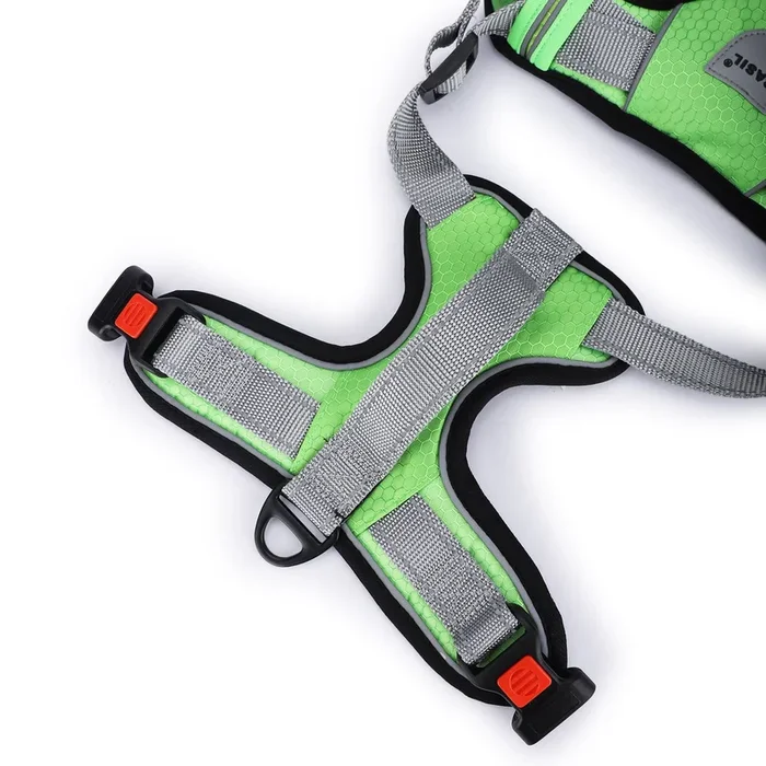 No-Pull Vest Reflective Handle Harness – Green