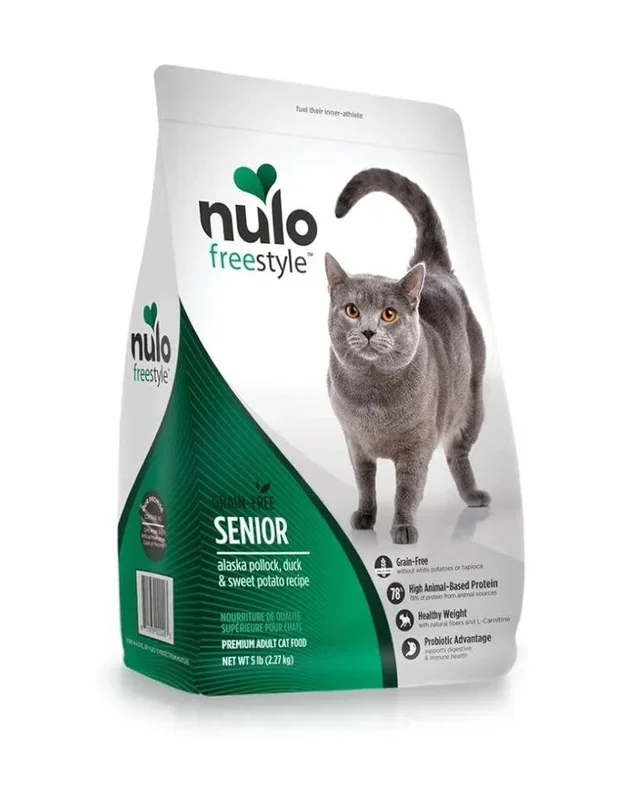 NULO Freestyle Grain Free Pollock & Duck Senior Cat Food 5 LB