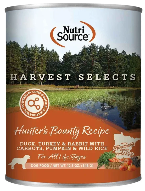 NutriSource Harvest Selects Wet Dog Food, Hunter’s Bounty Recipe, 12.3 Ounces