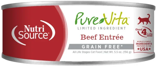NutriSource PureVita Beef Canned Cat Food