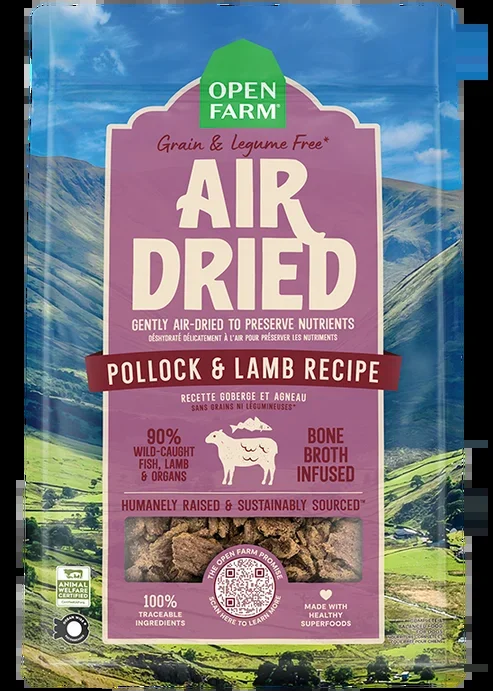 Open Farm Air Dried Pollock & Lamb Recipe for Dogs