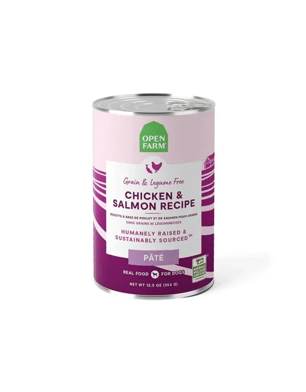 OPEN FARM Chicken and Salmon Grain Free Dog Pate 12.5oz/Case 12