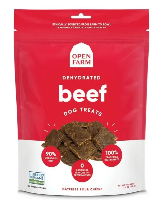 OPEN FARM Dehydrated Beef Jerky Dog Treat 4.5OZ