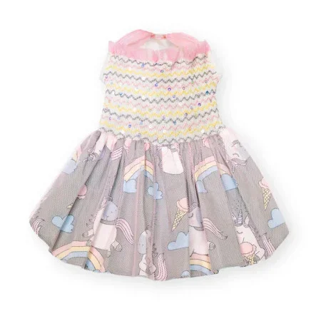 Oscar Newman Rainbows, Magic, and Unicorns Hand-Smocked Dress