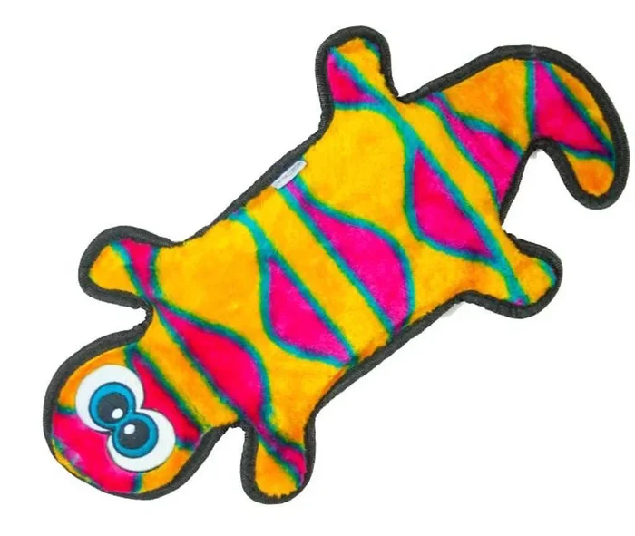Outward Hound Invincibles Gecko Red & Orange with 4 Squeakers