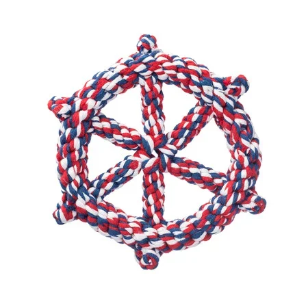 Patriotic Wheel Rope Dog Toy