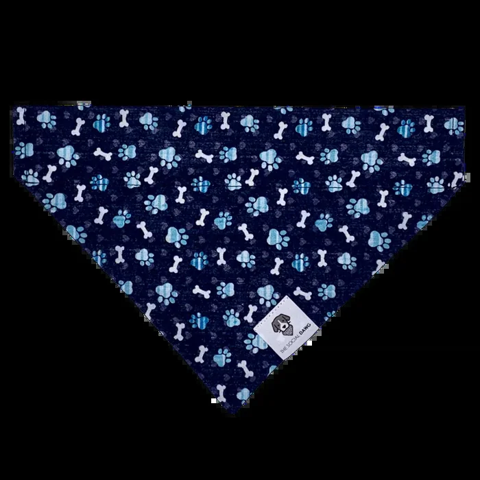 Paw Prints Slip-On Dog Bandana