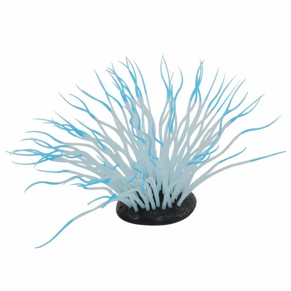 Penn-Plax Aqua-Plants Artificial Soft Silicone Sea Anemone Fish Tank and Aquarium Decor – Blue