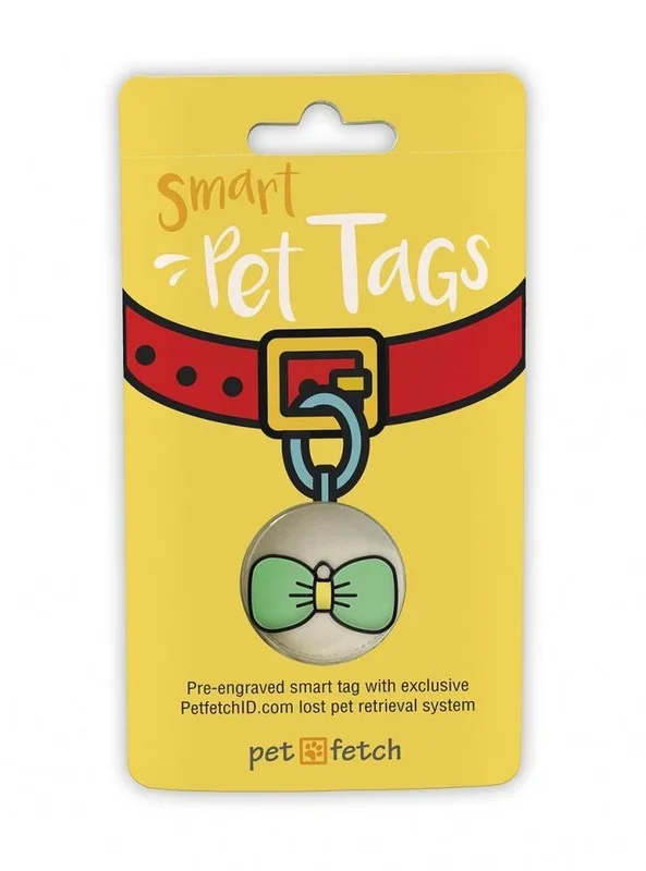 Pet Fetch Bow Tie Emoji Smart Pet Tag