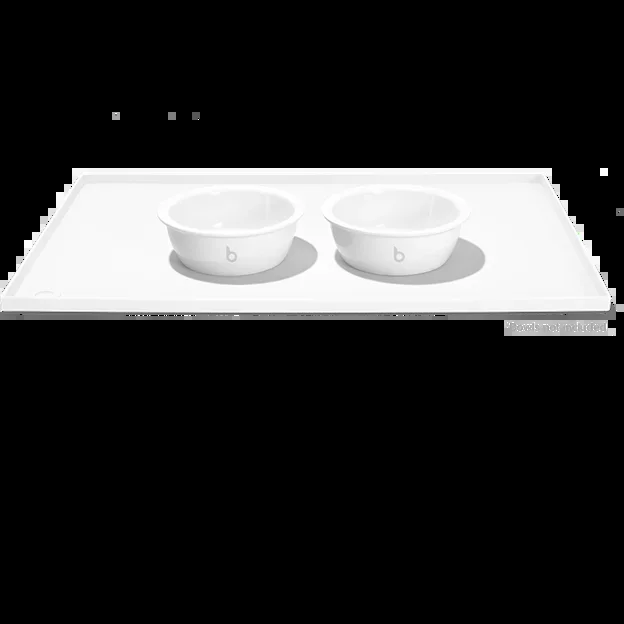 Pet Food Mat Pearl White
