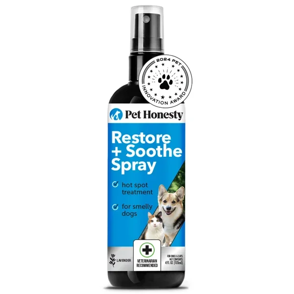 Pet Honesty Restore + Soothe Hot Spots Spray for Dogs & Cats