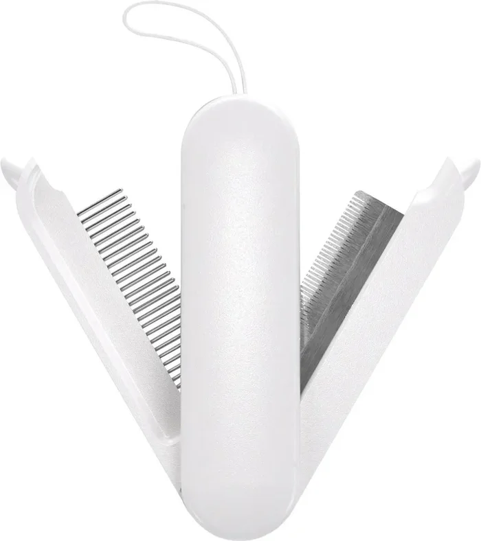 Pet Life ® ‘JOYNE’ Multi-Functional 2-in-1 Swivel Travel Grooming Comb and Deshedder