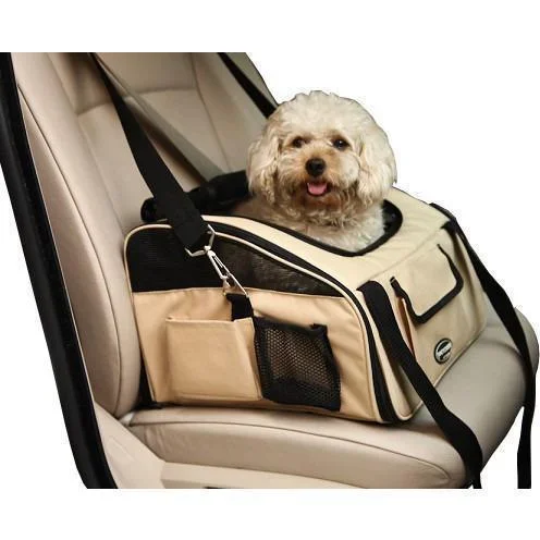 Pet Life ® ‘Ultra-Lock’ Collapsible Safety Travel Wire Folding Pet Dog Carseat Car Seat Carrier crate