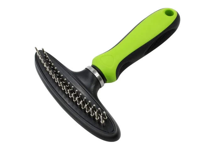 Pet Life ® Flex Series Dual-Row Grooming Rake Pet Comb