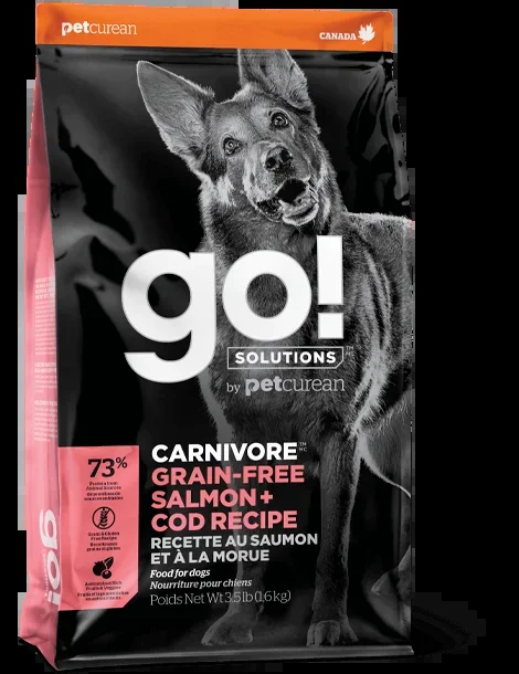 Petcurean GO! Solutions Carnivore Grain Free Salmon & Cod Recipe Dry Dog Food