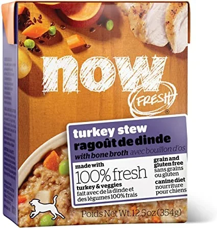Petcurean NOW FRESH Grain-Free Turkey Stew Wet Dog Food – 12.5 oz – Case of 12