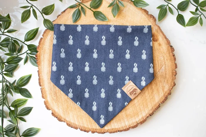 Piña Colada – Dog Bandana Tie-On with Snap Buttons