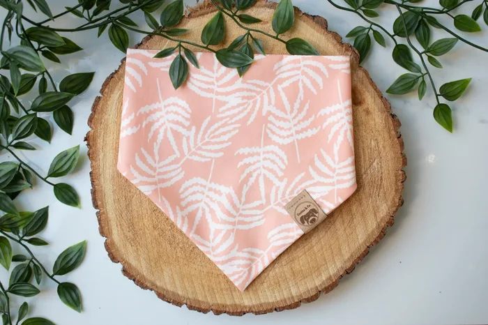 Pink Havana – Dog Bandana Tie-On with Snap Buttons