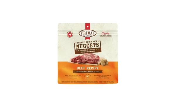 Primal 5.5oz Dog Freeze-Dried Nuggets Beef Recipe