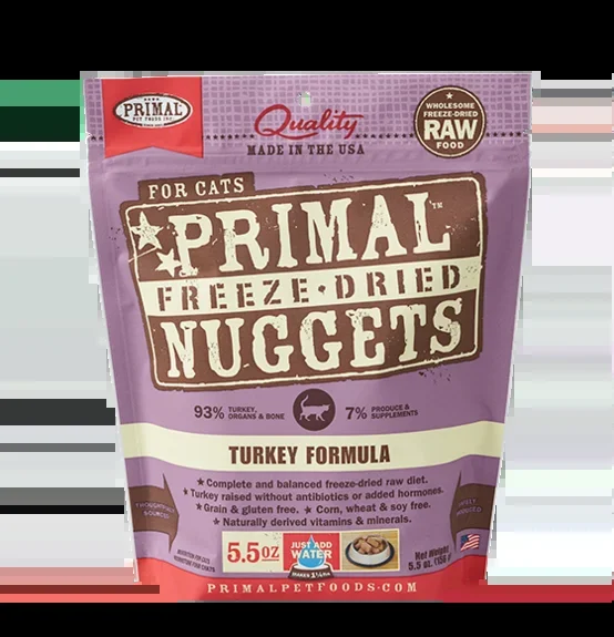 Primal Freeze-Dried Cat Nuggets Turkey