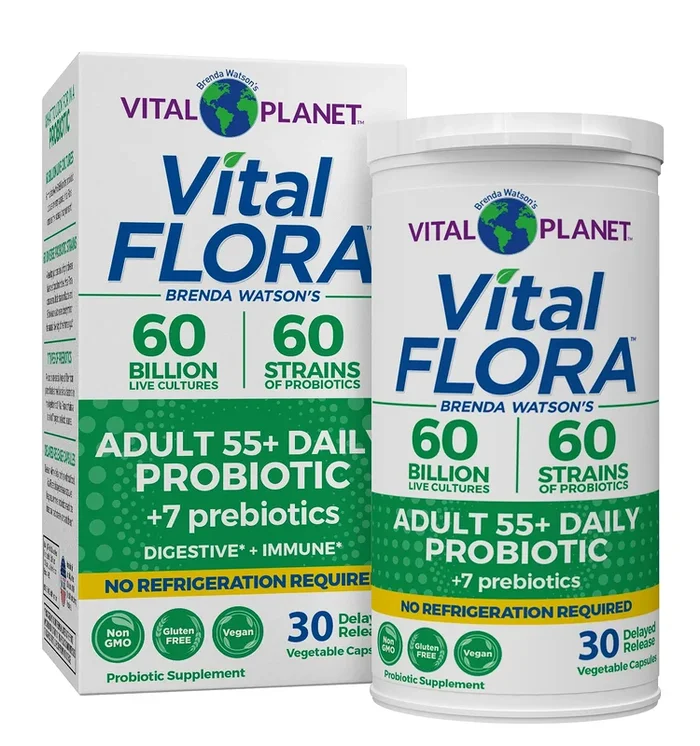 Probiótico diario Vital Flora para adultos mayores de 55 años – Conservable