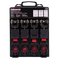 ProSource Tie-Down, 1 in W, 15 ft L, Polyester Webbing, Metal Ratchet, Red, 500 lb