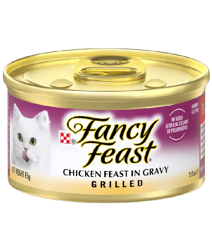 Purina – Fancy Feast Grilled Chicken Feast in Gravy Gourmet Cat Food 85g