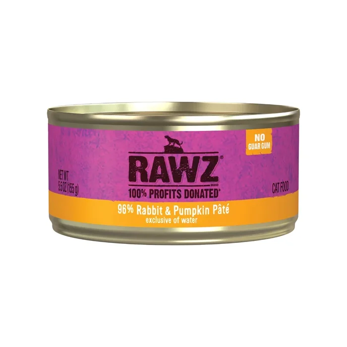 Rawz Cat Cans 96% Rabbit & Pumpkin 5.5oz