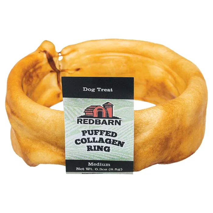 Red Barn Dog Grain-Free Collagen Puffed Rings Dog Chews – 3 Inches – 20 Count