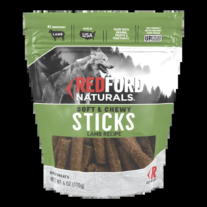 Redford Naturals Lamb Recipe Soft & Chewy Sticks Dog Treat, 6 Ounces
