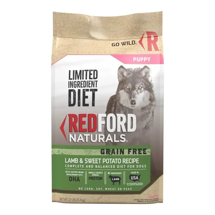 Redford Naturals Limited Ingredient Diet Grain Free Puppy Lamb & Sweet Potato Recipe Dog Food, 12 Po