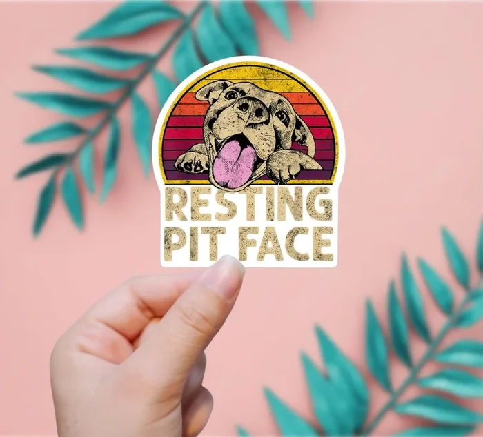 Resting Pit Face Sticker