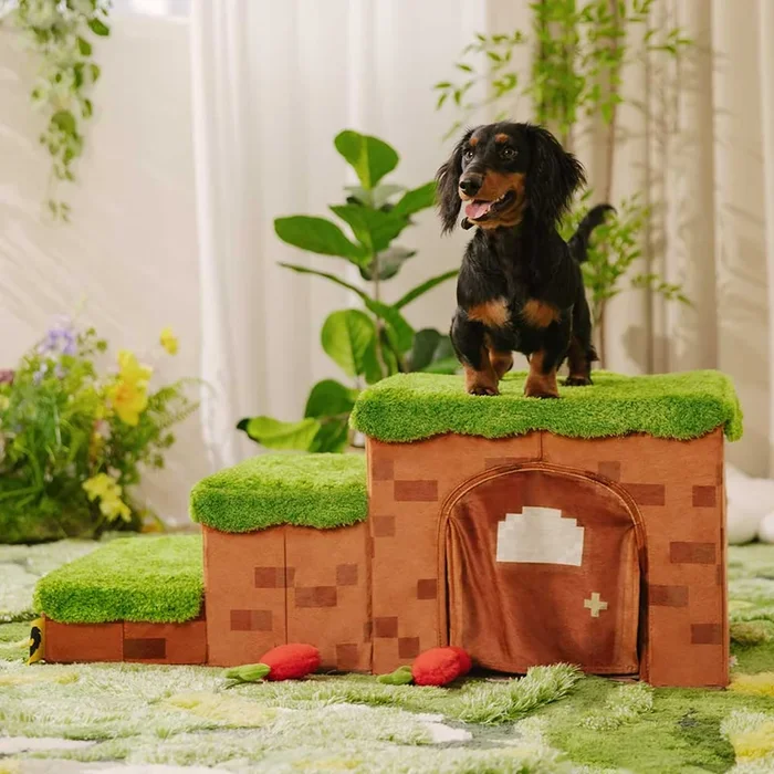 Retro Pixel Handcrafted Foldable Pet Stairs With Storage – Blocky PawGame