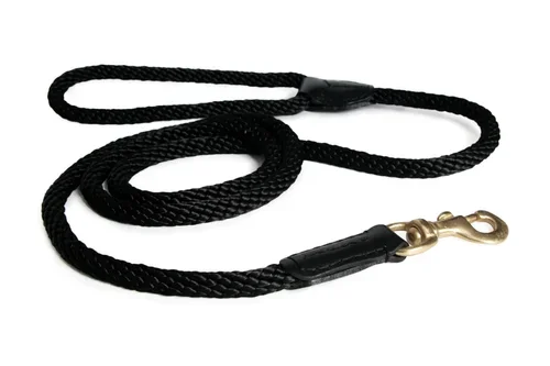 Rope and Leather Snap Leash (6ft x 3/4 in)