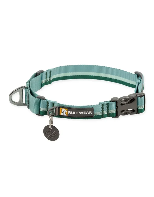 RUFFWEAR Web Reaction Martingale Dog Collar with Buckle River Rock Green