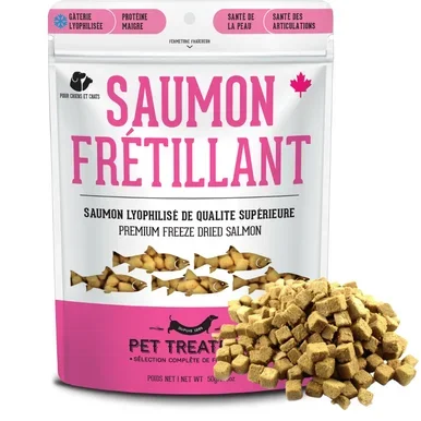 Saumon Frétillant – Saumon Lyophilisé de Qualité Supérieure pour Chiens et Chats 50g
