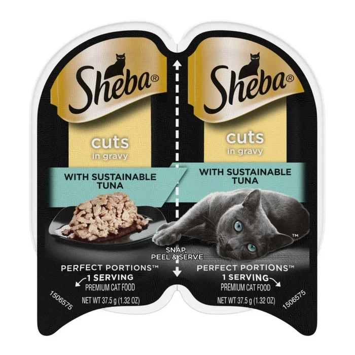 Sheba Perfect Portions Cuts in Gravy Wet Cat Food Signature Tuna 2.6oz 24pk