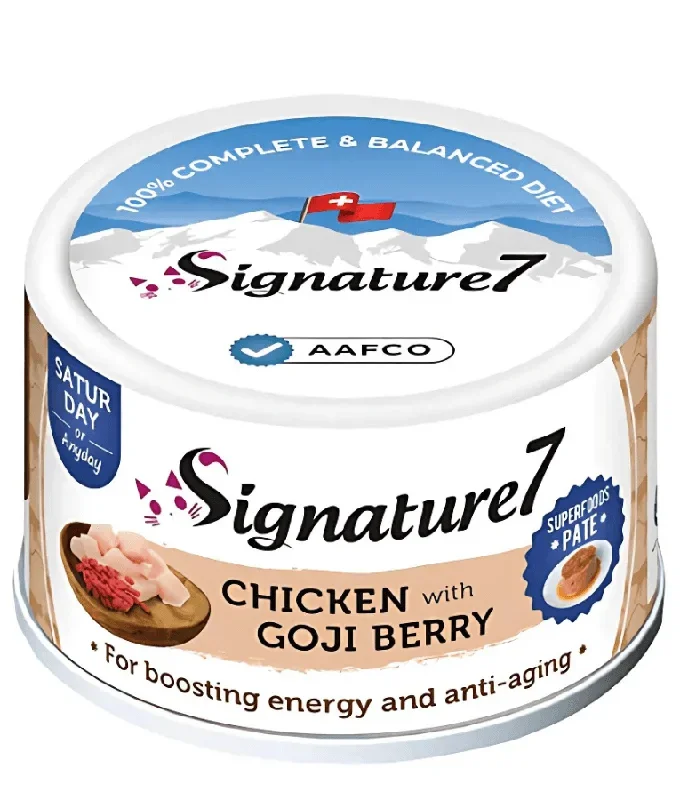 Signature7 Cat Superfoods Pate Saturday Chicken With Goji Berry For Boosting Energy and Anti-aging 80g