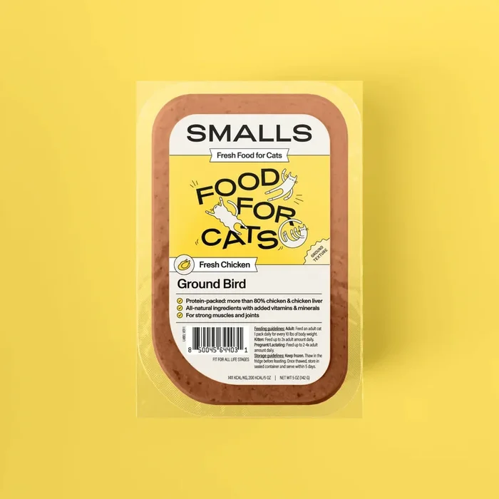 Smalls Fresh Ground Bird Chicken Recipe Cat Food