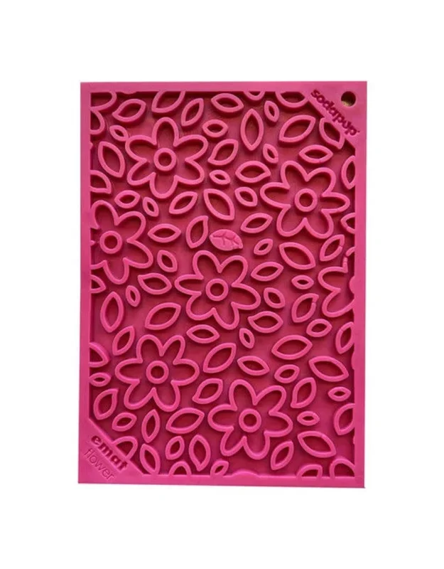 SODAPUP eMat Enrichment Lick Mat Flower Design