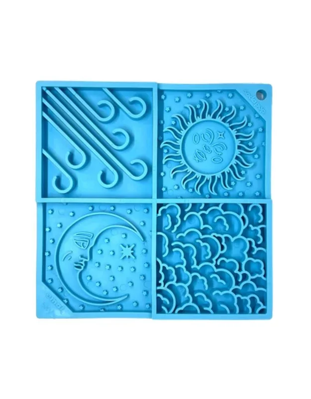 SODAPUP eMat Enrichment Lick Mat With Suction Cups Sky Design