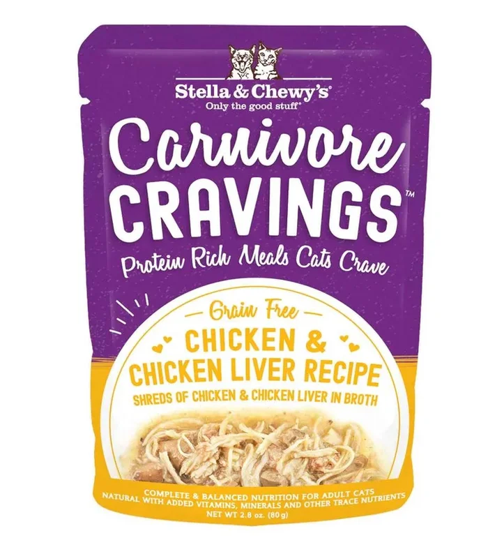 Stella & Chewy’s Carnivore Cravings Natural Wet Cat Food, Chicken & Chicken Liver Recipe, 2.8 Ounces