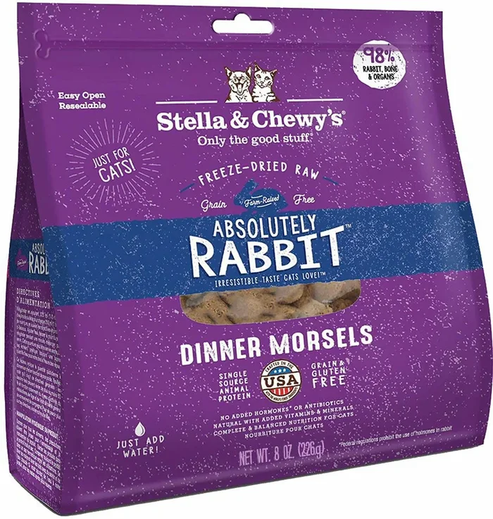 Stella & Chewy’s Dinner Rabbit Freeze-Dried Cat Food – 8 Oz