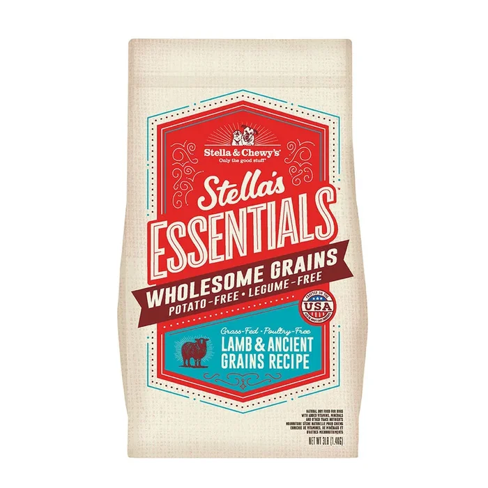 STELLA & CHEWY’S Dry Dog Food Essentials Grass-Fed Lamb and Ancient Grains