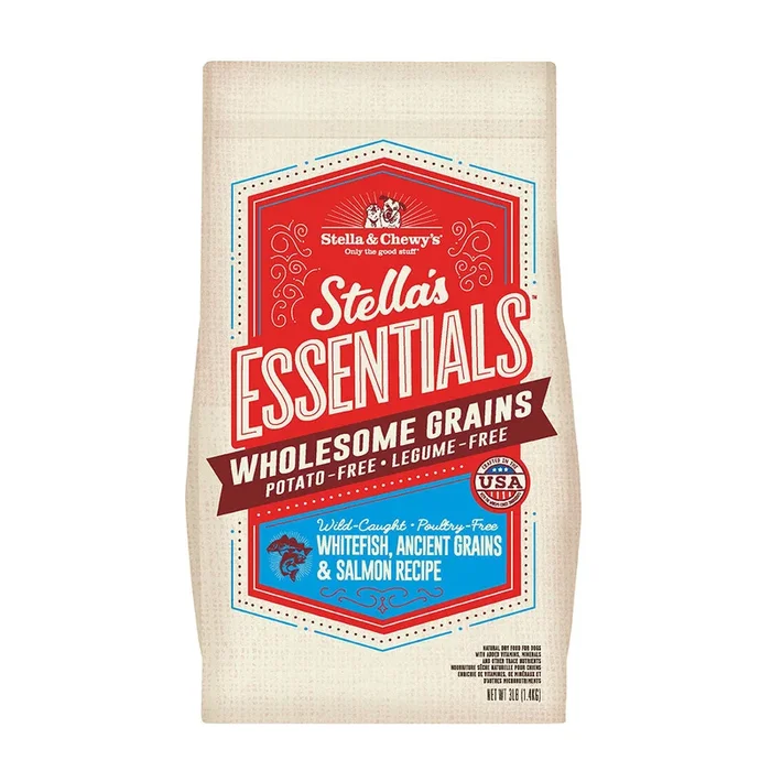 STELLA & CHEWY’S Dry Dog Food Essentials Wild Caught Whitefish Ancient Grains and Salmon