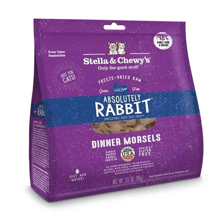 STELLA & CHEWY’S Freeze-Dried Cat Food Absolutely Rabbit