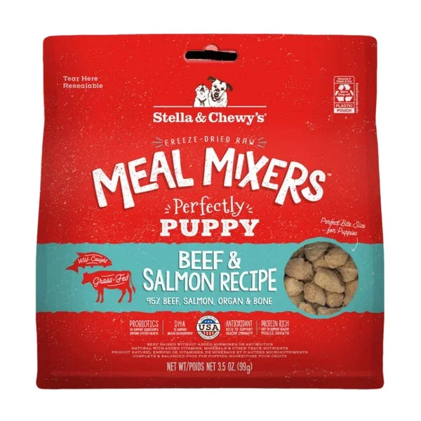 Stella & Chewy’s Freeze Dried Raw Perfectly Puppy Meal Mixers Beef & Salmon Recipe